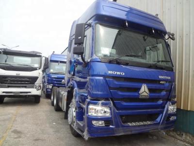 China Blue Euro 2 6x4 Tractor Trailer Truckwith ZF8118 Technology Left Hand Drive for sale