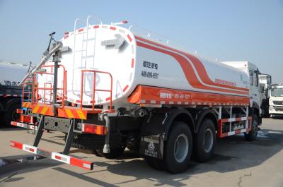 China 336 HP 6×4 18 M3 Water Tanker Vehicle  , Water Bowser Truck With ZF8098 Steering Gear Box for sale