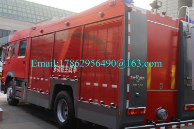 China SINOTRUCK HOWO Maschine der spezieller Zweck-LKW-Feuer-Rettungsfahrzeug-4x2 6-10 CBM 375HP zu verkaufen