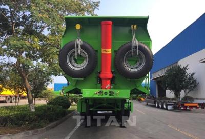 Chine Camion à benne basculante hydraulique semi d'axe résistant diesel des remorques 4 28-48m3 40-80T à vendre