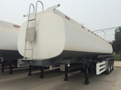 China 45000 Liters Oil Fuel Tank Trailer , Tri Axle Tanker Trailer Carbon Steel Body for sale