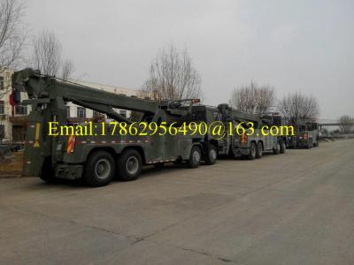 China HOWO 8x4 Road Wrecker Truck With 7 Tons Front Axle And 18 Tons Rear Axle for sale