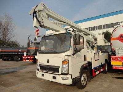 China Plataformas montadas camión del acceso de LHD/de RHD, altura aérea del camión el 16m del cubo de la elevación del brazo en venta