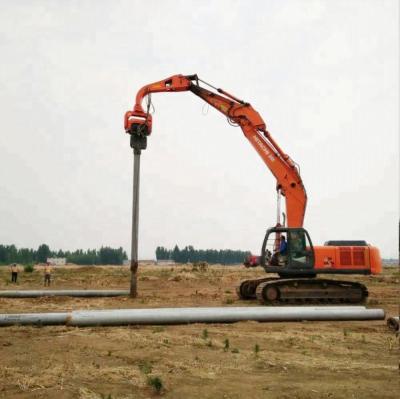 China Vibratory Hammer Screw Pile Drilling Machine Suitable 20-24T Excavator V-250D for sale