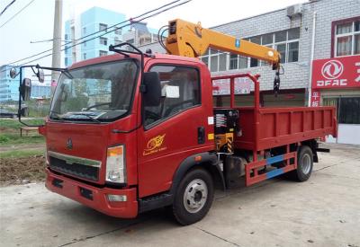 中国 4x2 WLY6T46ギヤ ボックスが付いている2トン ブームのトラック クレーン/ライト貨物自動車によって取付けられるクレーン 販売のため