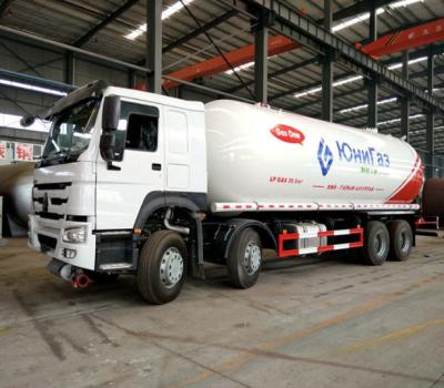 China Mobile Howo Propane Tank Truck / LPG Delivery Truck 8x4 36000 Liters ZZ1317N4667W for sale