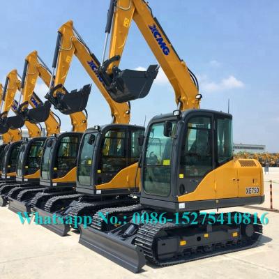 Chine Petite excavatrice hydraulique de chenille des machines mobiles de terre lourde XE75D 7500kg à vendre