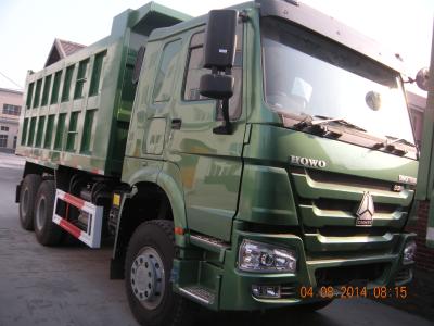 China HOWO Green Dump Truck , 6x4 Rigid Tipper Trucks Used In Mining ZZ3257N3847A for sale