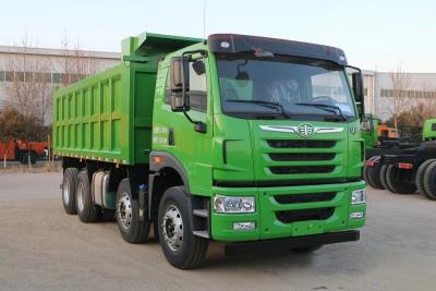 China FAW 8x4 12 Wheel Dump Truck , Green Color 32 Ton Dump Truck Tipper Truck for sale