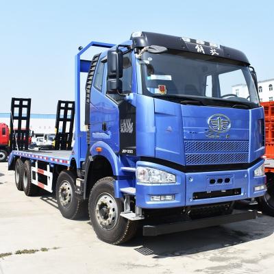 China FAW 8x4 Long Chassis Heavy Recovery Vehicle / Flatbed Truck With 4 Axles for sale