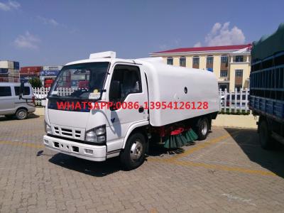 Chine Le camion blanc de but spécial, ISUZU 600P choisissent camion de route de balayeuse des roues 3M3 de la cabine 4X2 six le mini à vendre
