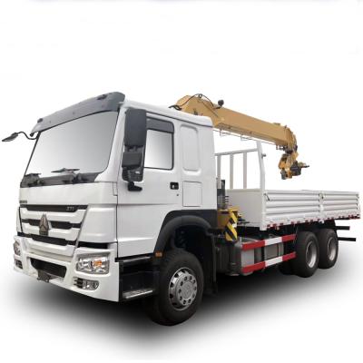 China Howo Sino 6x4 Cargo Crane Truck / 10 Ton  Telescopic Boom Truck Mounted Crane for sale