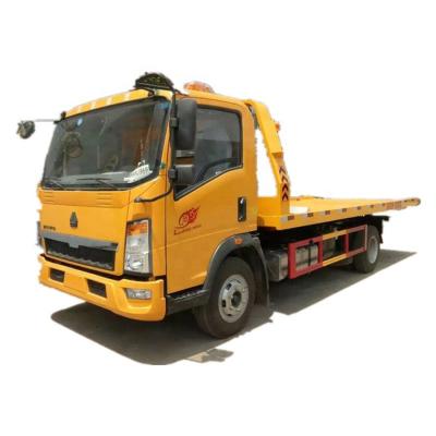 China Vehículo del euro 2/recuperación del camión de remolque del camión de auxilio de la cama plana de HOWO 4x2 en venta