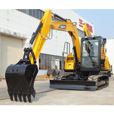 China SANY SY75C Small Excavator Digging Machine / 7 Ton Road Construction Equipment for sale