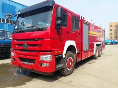 China Red Special Purpose Truck , HOWO Heavy Duty Emergency 6x4 Fire Fighting Truck for sale