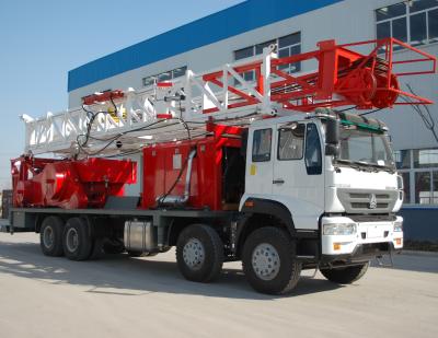 中国 600のmのトラックはHOWOのシャーシおよび2300r/最低エンジンを搭載する携帯用水鋭い機械BZC600CAを取付けました 販売のため