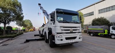 Chine Euro 3 de camion de naufrageur de route de grue de grue de Howo 8X4 rotation de 360 degrés à vendre