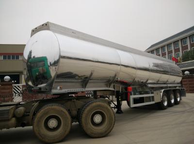 China Aluminum Fuel Tank Semi Trailer 42000 Liters With BPW Axle And 7500kg Weight for sale