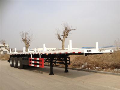 China 40FT Flatbed Truck 500mm Heavy Duty Semi Trailers for sale