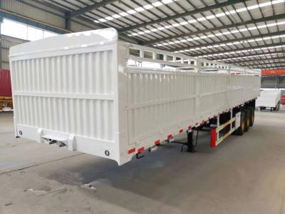 China 60 toneladas 3 reboques resistentes dos eixos Q345 semi à venda