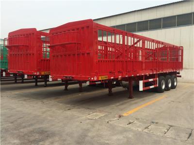 중국 60 톤 높은 Q345 3 축은 울타리 트럭 세미 트레일러를 벽으로 둘러쌉니다 판매용