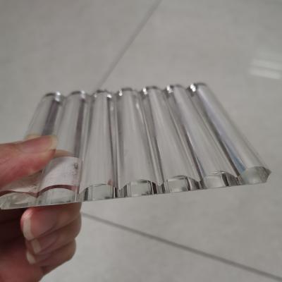 China 8mm Fluted Ribbed Glass Low Iron Modern Round Flute Patterned Glass For Partition for sale