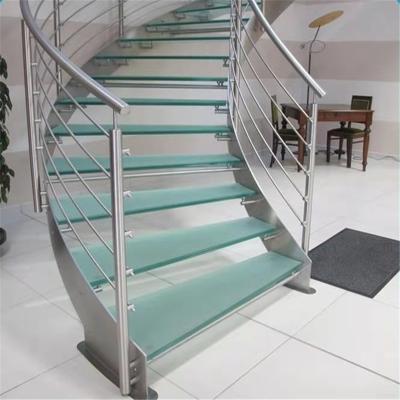 China Glass With Anti - Slip LED Light Safety Floor / Stairs With LED Light Tempered Laminated Glass for sale