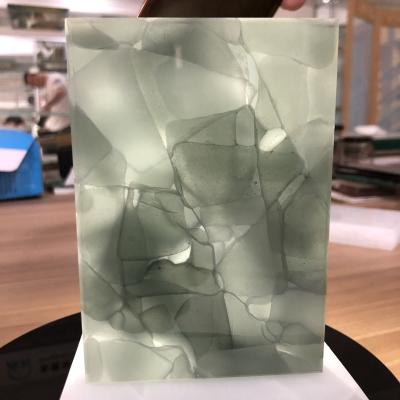 China High Transmittance/Never Fade Stone Novel Design Tinted Krystal Jade Glass Glass for Countertops/Table Tops and Home Decor for sale