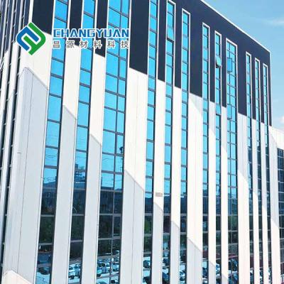 China Reliable Pu Panel Curtain Wall Metal Cladding Fireproof Capability For Commercial Te koop