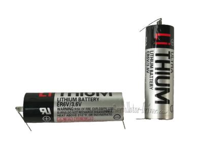China 200mAh Plc Battery Replacement , ER6V 3.6V Toshiba Lithium Battery With Weld Leg for sale
