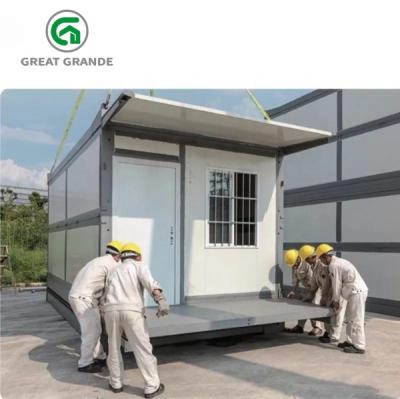 China El panel de bocadillo que dobla hogares prefabricados historia portátil de la casa de la sola en venta