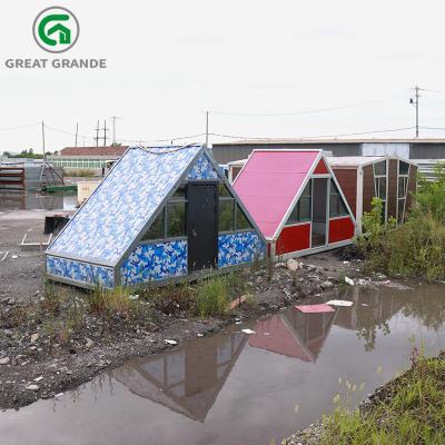 中国 現代の折り畳み式の三角形のコンテナー ハウスの防水および断熱材 販売のため