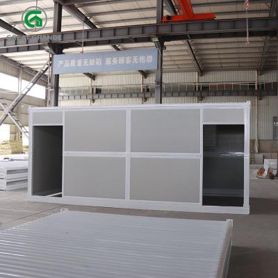 China Toilet Foldable Container Home Side Double Doors Double Shutters for sale