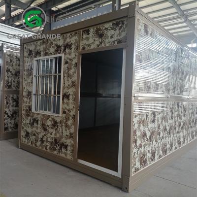 Chine Le site remorquable préfabriqué de conteneur jette le modèle de camouflage à vendre