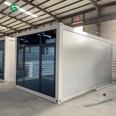Китай Дом контейнера стеклянного ядра Prefab расширяемый складывая для современной живущей доставки продается