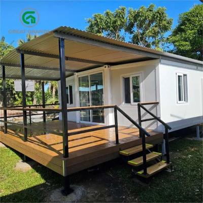 China 20ft Modular Expandable Homes Manufacturer Security Door Double Glazed Privacy Glass à venda