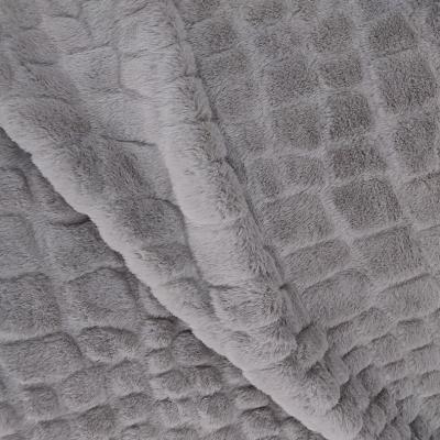 China 100% Polyester Faux Fur Fabric Fleece 340 Gsm In Plain Color Sheared Rabbit for sale