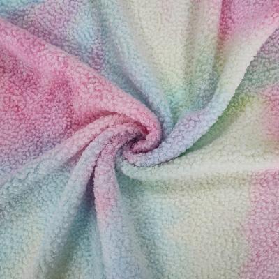 Chine Le colorant Sherpa de lien tondent le tissu le polyester 100% de 280 GM/M coloré pour le Hoodie à vendre