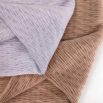 China 245 Gsm Super Soft Crushed Knit Velour Fabric For Jacked for sale