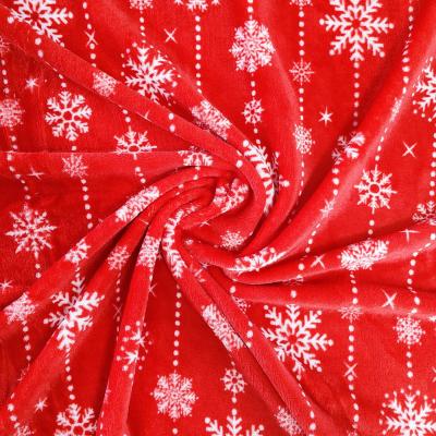 China Super Soft Printed Flannel Coral Fabric 240GSM 100% Polyester For Christmas Use for sale