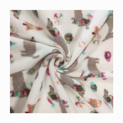 China Soft Anti Pilling Polar Fleece Fabric Custom Pattern 100D Printed For Garment for sale
