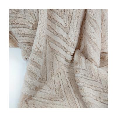 China Various Colors Polyester Faux Fur Fabric  150D / 288F 290GSM for sale