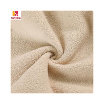 中国 100% Polyester Micro Knitted Fleece Fabric Soft Anti Static 250GSM 販売のため