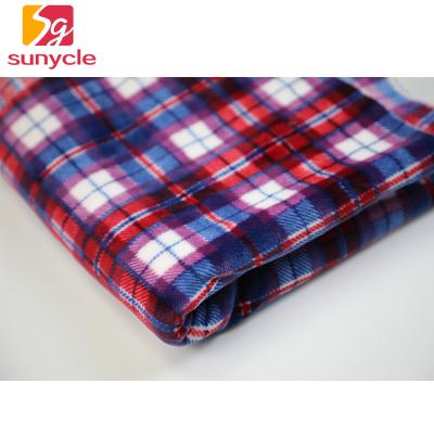 China Plaid Printed 280gsm Micro Fleece Fabric For Garment Scarf for sale