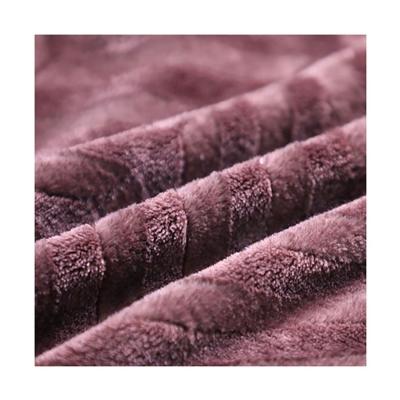 China 300gsm 150D 288F Blanket Fleece Fabric Brushed For Bedding Bag for sale