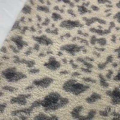 China 100% Polyester Printed Sherpa Fleece Fabric 150D 288F 300gsm For Bags Chair Pajams for sale