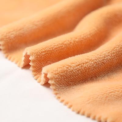 China Sola felpa anaranjada sólida del cortocircuito de Shu Velveteen Fabric 150gsm del lado para Pillowslip Sofa Cover en venta