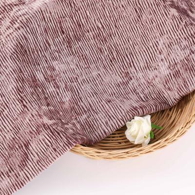 Китай Твердым плиссированная Crinkle корейская ткань бархата связала 260gsm продается