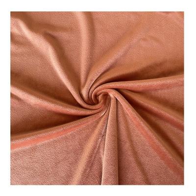 Китай Коралла ткани сплошного цвета полиэстера лайкра сторона супер мягкого красная двойная продается
