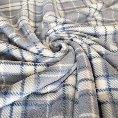 China Polyester Classic Plaid Printed Super Soft Fabric For Shoes Clothes Pillowslip for sale
